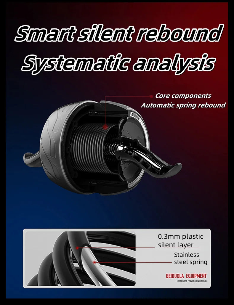 Mini abdominal sports roller with knee pads, non-sliding grip training equipment for home gym core training, safe and reliable