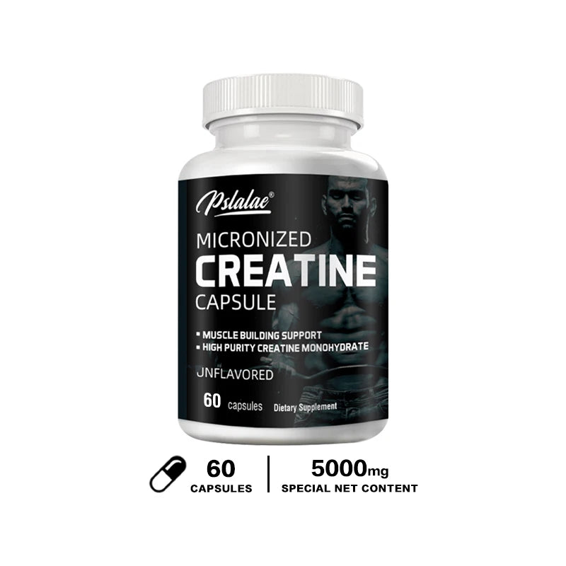 Micronized Creatine Powder (5000 Mg) Creatine Monohydrate Powder, Unflavored, Ketogenic Friendly, Non-GMO 120 Capsules