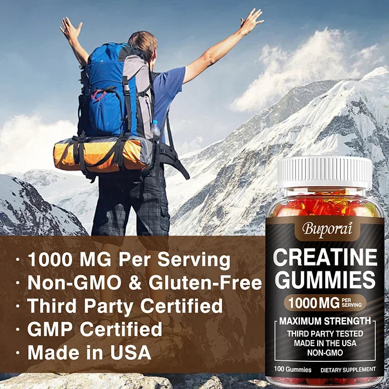 Creatine Monohydrate Gummies - Boost Energy, Build Muscle Mass, and Improve Athletic Performance