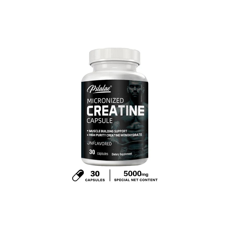 Micronized Creatine Powder (5000 Mg) Creatine Monohydrate Powder, Unflavored, Ketogenic Friendly, Non-GMO 120 Capsules
