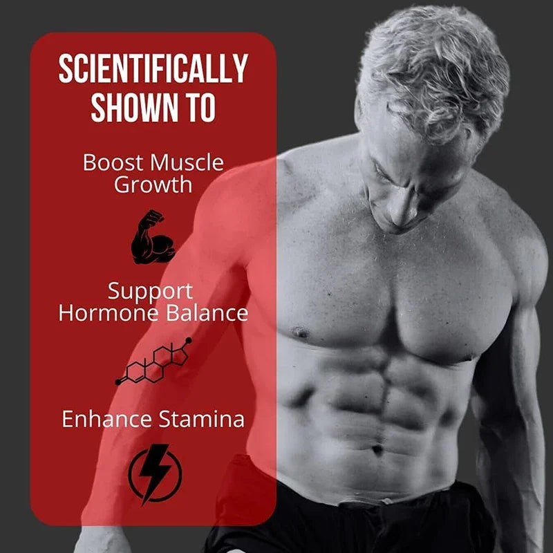 Muscle Builder for Men 30+ - Boosts Muscle, Strength and Endurance, Supports Hormone Balance