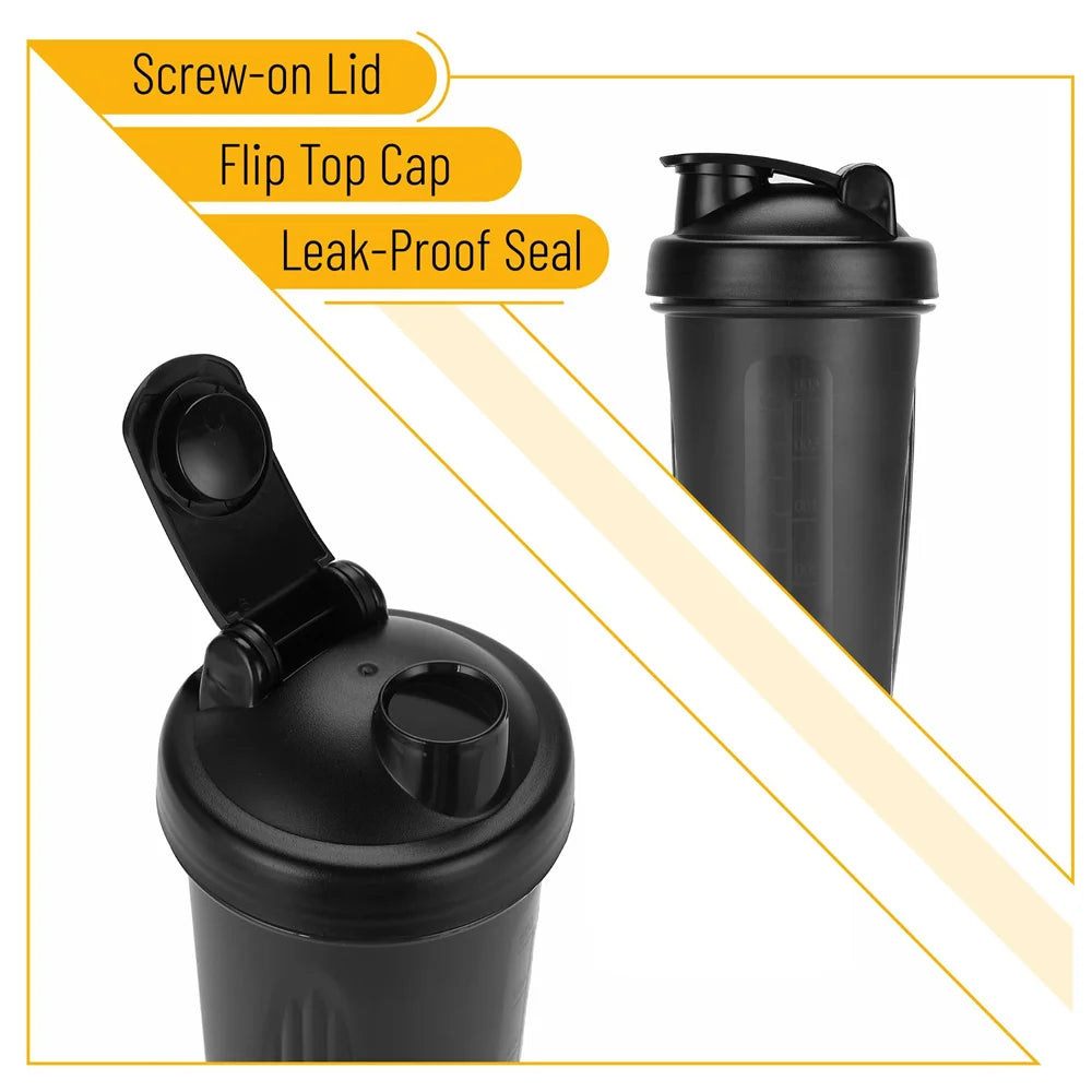 1pc Shaker Bottle 600ml Portable Fitness Bottle 20oz Protein Shaker Bottle Perfect For Fitness Enthusiasts Athletes