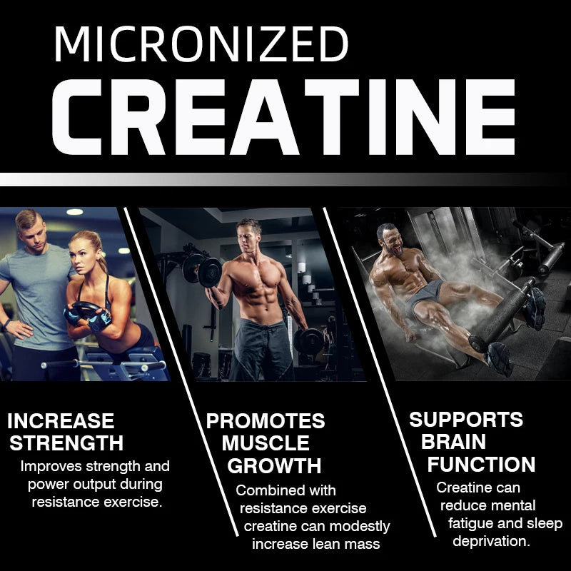 Micronized Creatine Powder (5000 Mg) Creatine Monohydrate Powder, Unflavored, Ketogenic Friendly, Non-GMO 120 Capsules